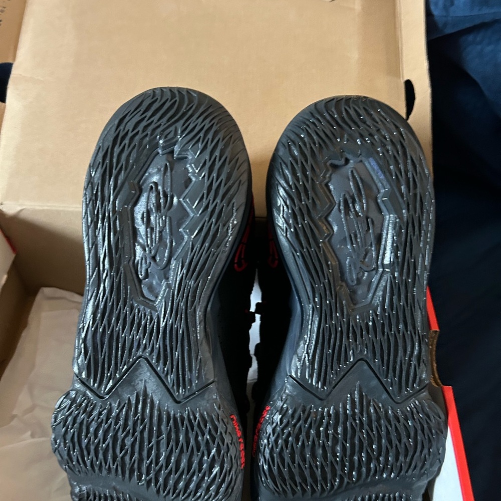 LeBron James Nike Black Athletic Shoes with Textured Traction